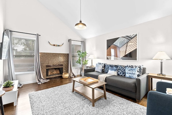 Relax and unwind in our spacious living room.