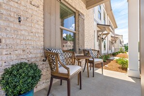 Front patio with seating