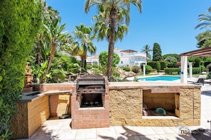 Outdoor kitchen.