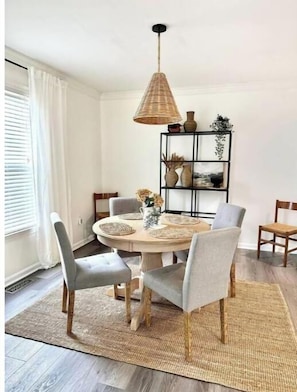 Coastal vibes, textures, light-filled dining perfect for breakfast and coffee.