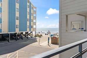 Ocean and Beach Views from the Covered Balcony!