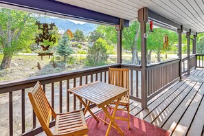 Front Deck | Gas Grill | Mountain Views