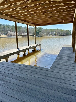Boat slip included as an amenity with your rental