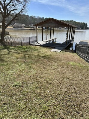 Private pier and boat slip included as an amenity with your rental