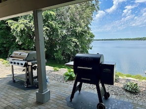 Grill or smoke your favorite meals with a view!
Gas grill - Propane provided