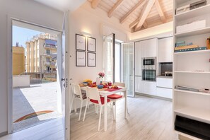 Kitchen and dining area