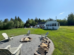 Wood provided for fireplace and firepit