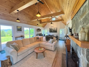 Living room with amazing views of Mount Snow ridge