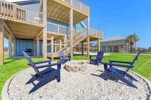 Enjoy s'mores & laughter by the crackling fire pit