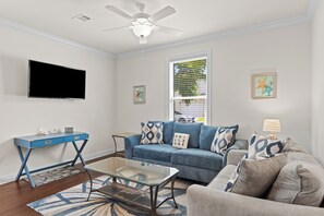 Bright and inviting living room.