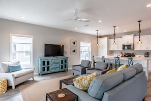 Lost Key Coastal Pointe Living Room and TV