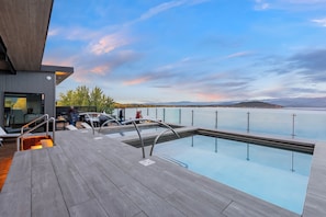 Building 8 rooftop heated pool and hot tub