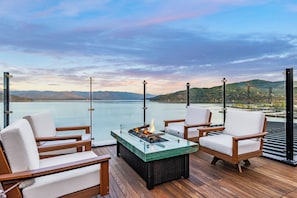 Enjoy numerous rooftop fire elements above your condo