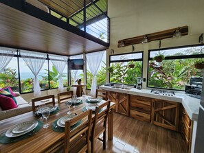 Kitchen and living room area