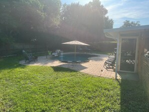 Backyard 2 - porch door & dog enclosure to the right