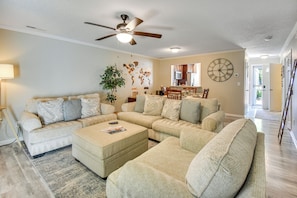 Living Room | 1st Floor | Central A/C & Heating | Smart TV w/ Roku