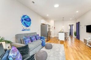 First floor living area (Unit B) with private kitchen, Bedroom & Bath!