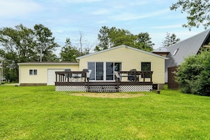 Exterior | Furnished Deck | Spacious Yard | Waterfront Property