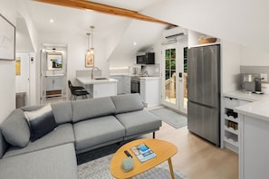 Breathe easy in this airy, inviting living area