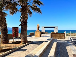 Sea, Ocean, Column, Shade, Walkway, Coast, Tropics, Beach