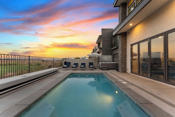 Private Pool at Sunset