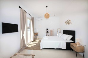 Bedroom opens directly to the patio for fresh air and sunlight