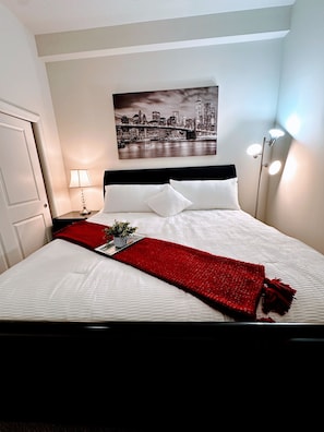 Relax & unwind in this luxurious King size bed.  BR offers a spacious closet.