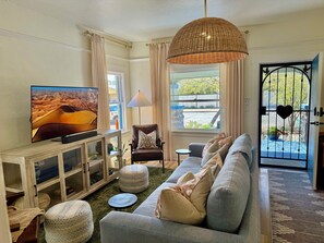 Living room and front door