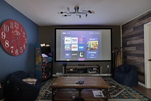 Movie theatre playroom for family fun