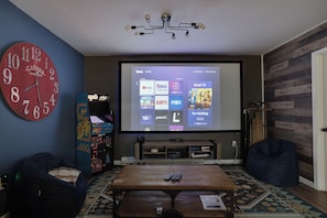 Movie theatre playroom for family fun