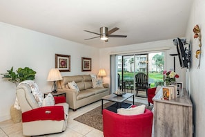 Open concept living and dining