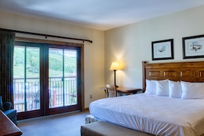 Comfortable KIng Bed, Balcony and a great view! | Listed with @BookTraverse