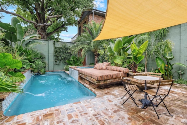 Private Heated Pool and Hot Tub with Plenty of Seating and Lounging