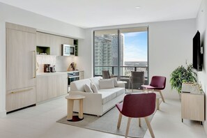 Cozy, spacious, and inviting living room, perfect for relaxing after a long day.