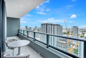 Enjoy your morning coffee or evening unwind on the private balcony.