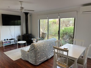 Living area with smart TV with Hubbl connected