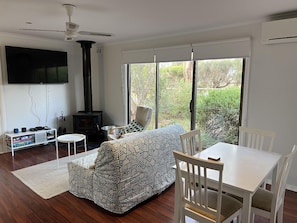 Living area with smart TV with Hubbl connected