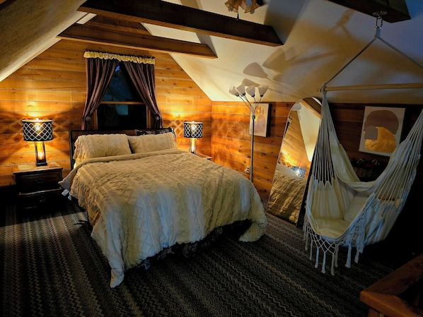 The Loft with hanging chair