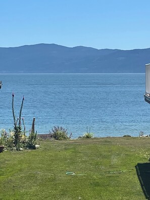Looking out from the cabin deck