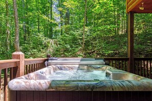 Take a break and unwind in the high-end hot tub.