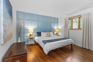 Bedroom 2 has a king-sized bed.