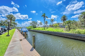 The canal boat dock.