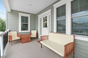 Balcony area with outdoor seating