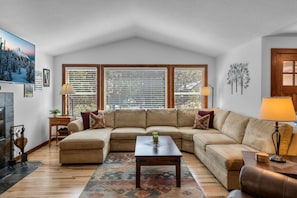 Cozy up in style- this living room is perfect for relaxation and gathering.