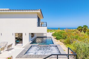 Poolside with ocean view