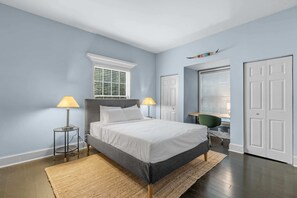 A comfortable and inviting bedroom for a restful night's sleep.