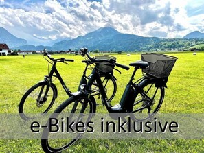 E-bikes included! This allows you to explore the great area even better.