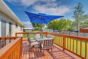 House Exterior | Deck | Dining Area | Fenced Backyard