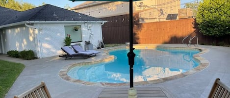 Backyard with pool
