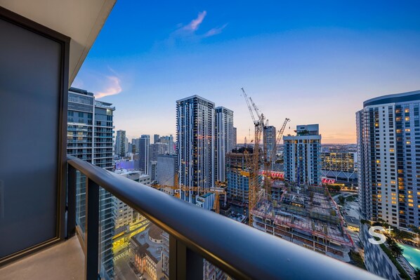 Stunning sunset view from the balcony